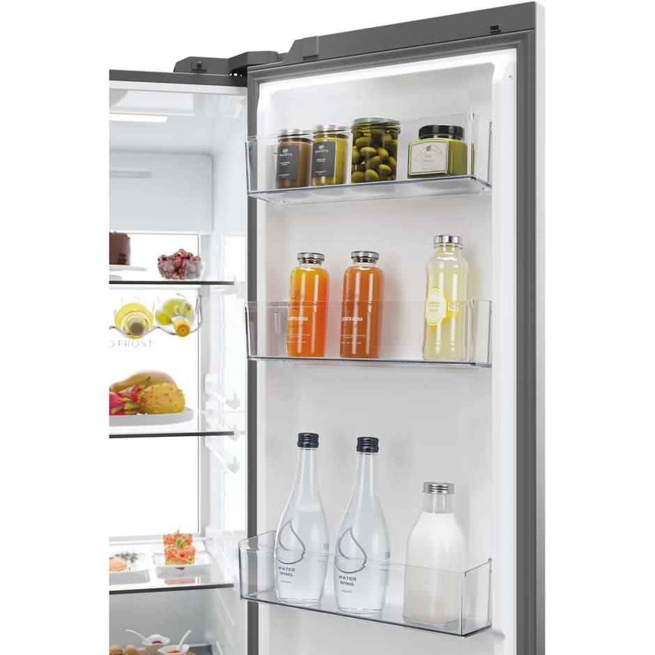 Haier HSW79F18ANMM Frigorifero side-by-side Incasso Capacita 611 Lt Classe A Colore Acciaio inox