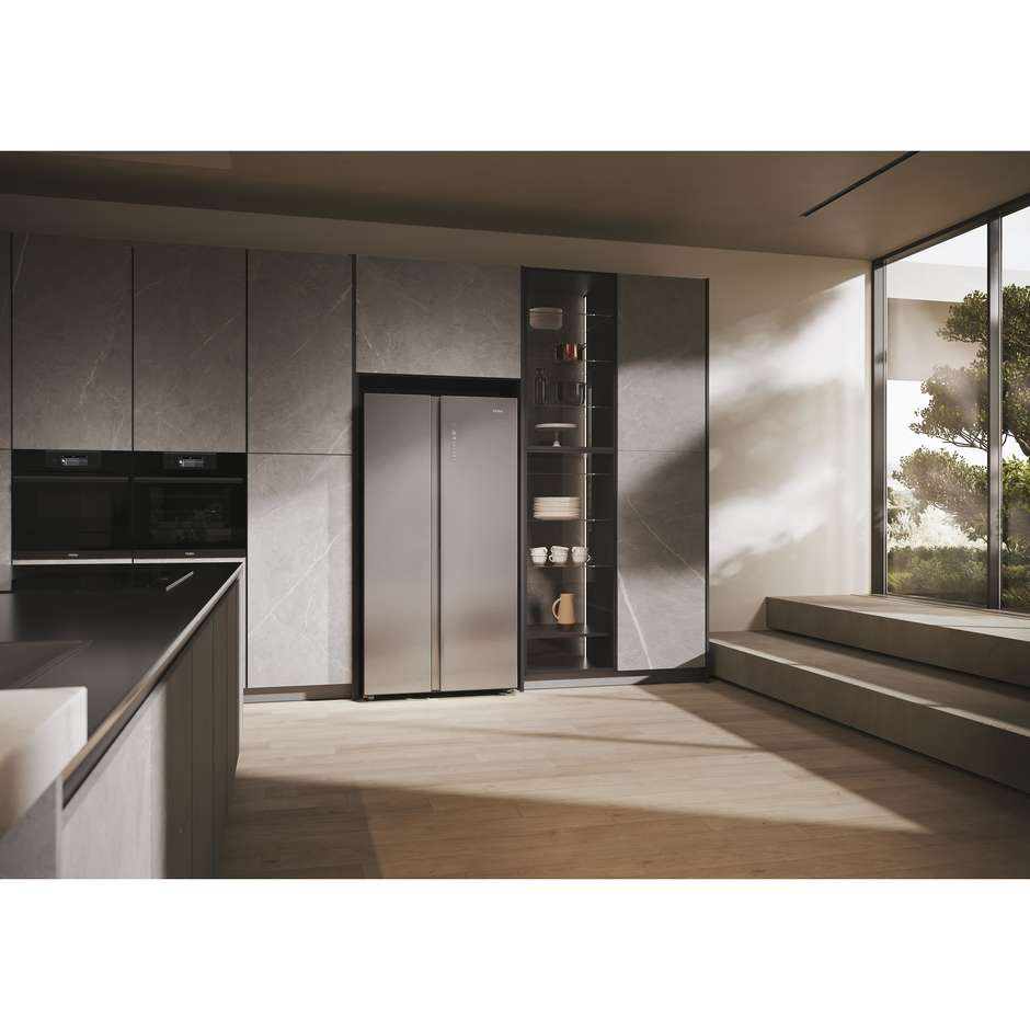 Haier HSW79F18ANMM Frigorifero side-by-side Incasso Capacita 611 Lt Classe A Colore Acciaio inox