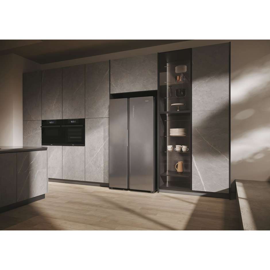 Haier HSW79F18ANMM Frigorifero side-by-side Incasso Capacita 611 Lt Classe A Colore Acciaio inox