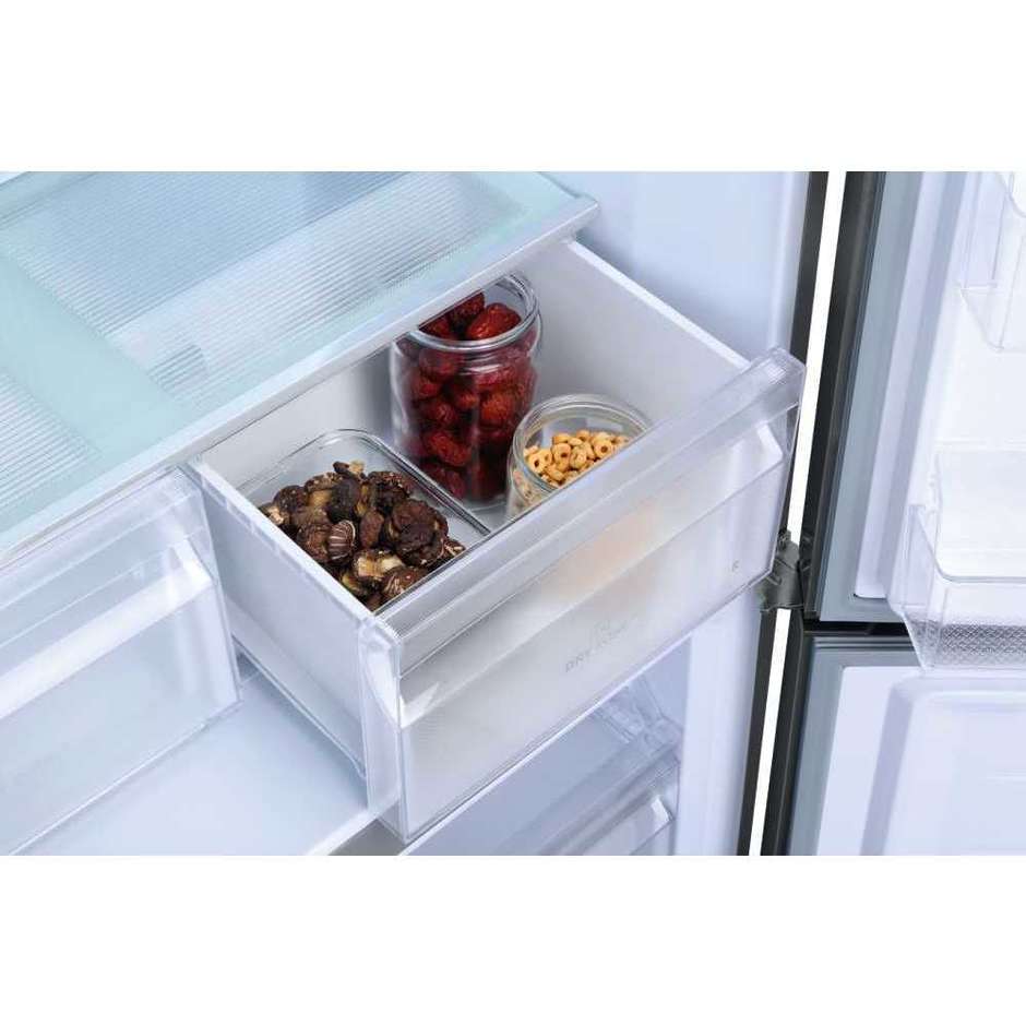 Haier HTF-458DG6 Frigorifero Side by Side Americano 456 Litri Classe A Acciaio Inox