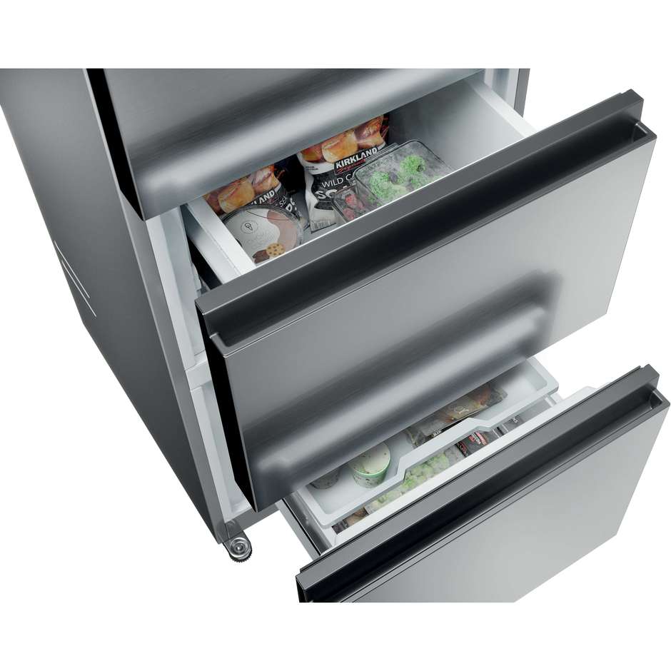 Haier HTR3518ENMX Frigorifero Combinato 303 Litri Classe E Acciaio Inox