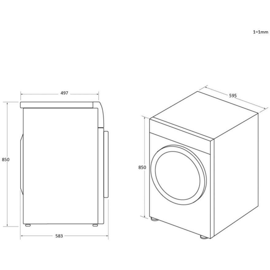 HAIER HW100-B14979EUIT Lavatrice Carica frontale 60 cm 10 kg 1400 Giri/min Motore Inverter Vapore Classe A