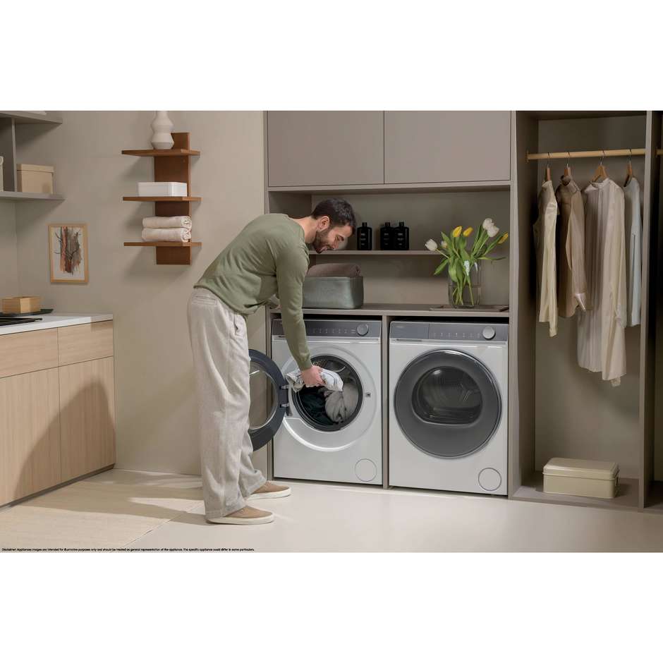 Haier HW100B14367UIT Lavatrice Carica frontale Capacita 10 Kg 1400 Giri/min Classe Colore Bianco