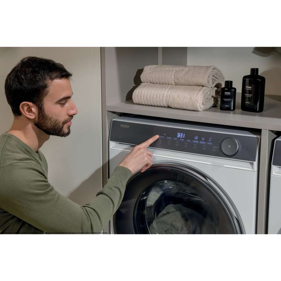 Haier HW100B14367UIT Lavatrice Carica frontale Capacita 10 Kg 1400 Giri/min Classe Colore Bianco