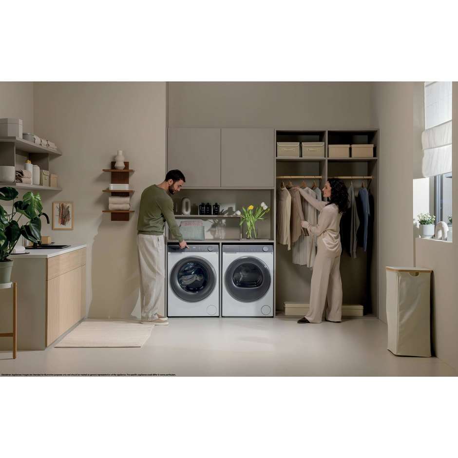 Haier HW100B14367UIT Lavatrice Carica frontale Capacità 10 Kg 1400 Giri/min Classe Colore Bianco
