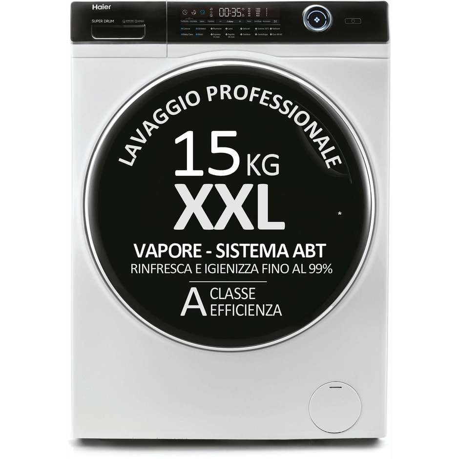 Haier HW150BP14986EIT Lavasciuga 15+5 kg 1400 Giri/min Classe A Nero