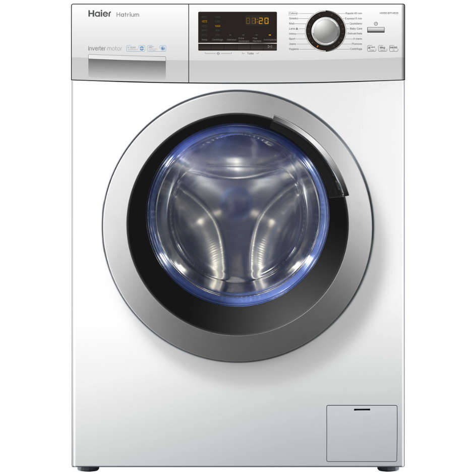 Haier HW80-BP14636 lavatrice carica frontale 8 Kg 1400 giri classe A+++-40% colore bianco