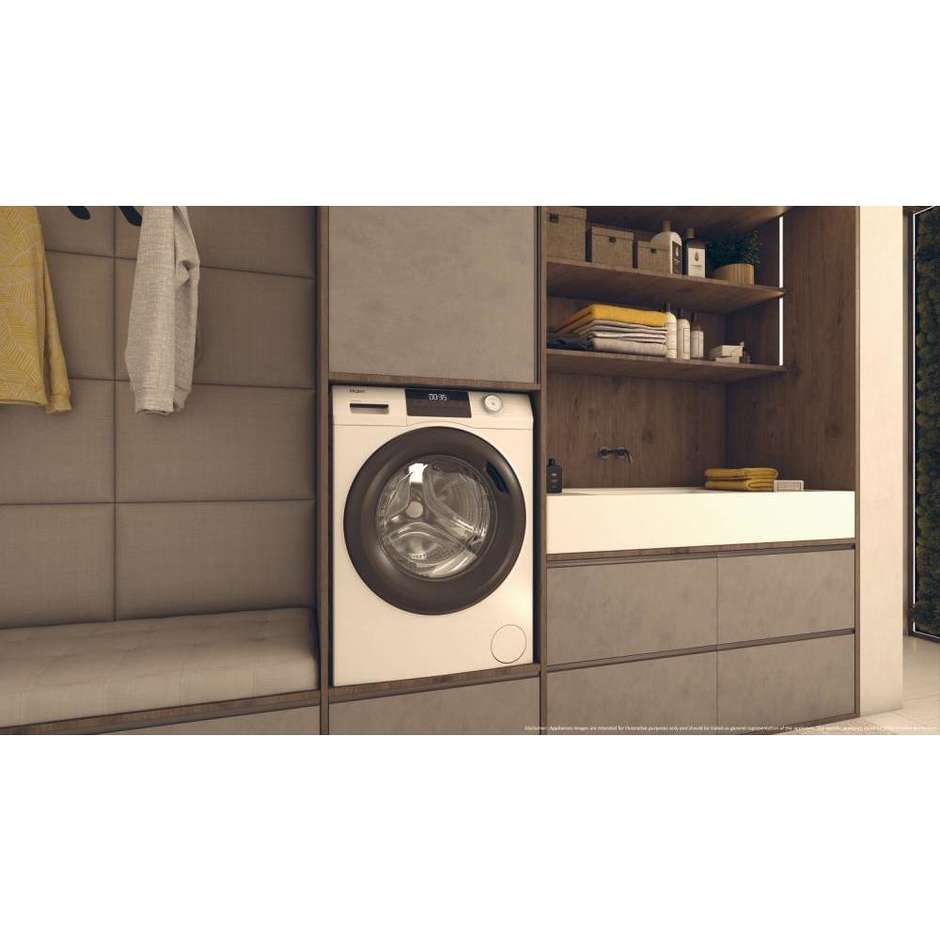 Haier HW80-BP14929A-S Lavatrice Carica frontale Capacita 8 kg 1400 Giri/min Classe A Colore  Bianco