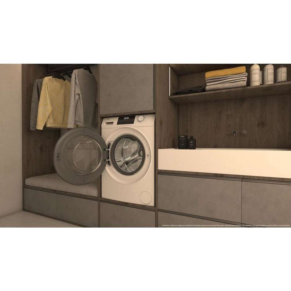 Haier HW80-BP14929A-S Lavatrice Carica frontale Capacità 8 kg 1400 Giri/min Classe A Colore Bianco