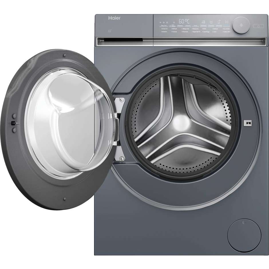 HAIER HW90-B14367GTUIT Lavatrice Carica Frontale Slim 40 cm 9 kg 1400 Giri/min Motore Inverter Vapore Classe A Antracite