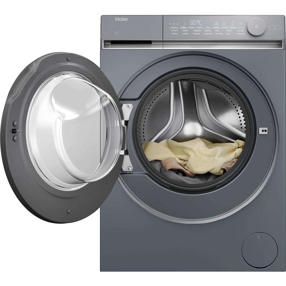 HAIER HW90-B14367GTUIT Lavatrice Carica Frontale Slim 40 cm 9 kg 1400 Giri/min Motore Inverter Vapore Classe A Antracite