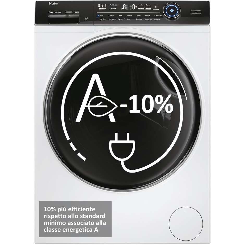 Haier HW90-BD14979EU1 Lavatrice Carica frontale Capacita 9 Kg 1400 Giri/min Classe A Colore Bianco