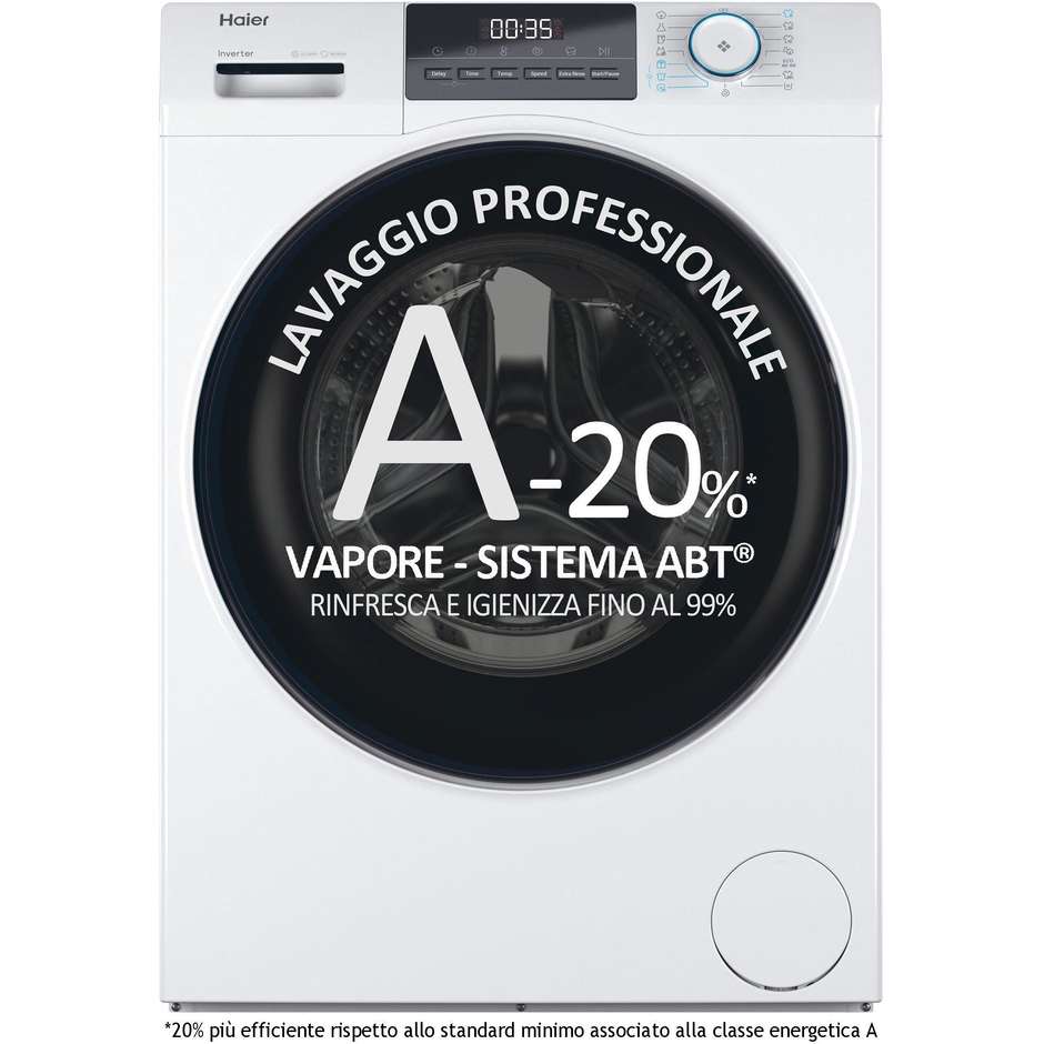 Haier HW90-BP14929A-S Lavatrice Carica frontale Capacità 9 kg 1400 Giri/min Classe A Colore Bianco