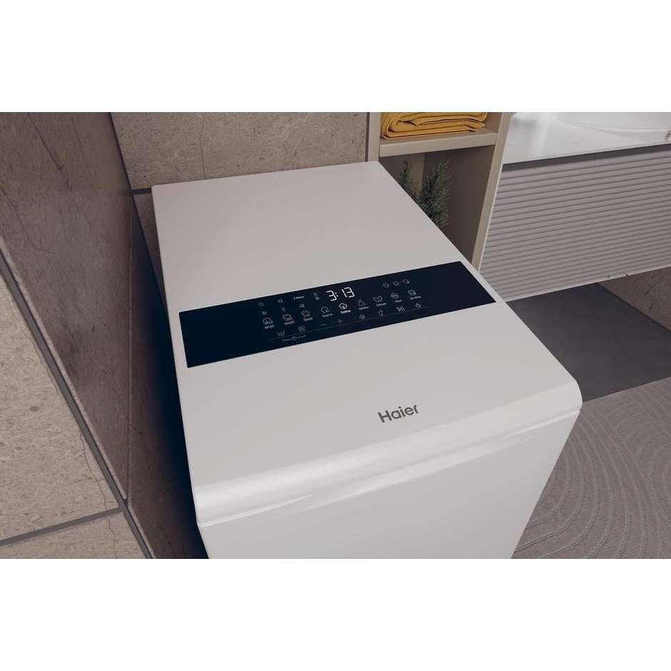 HAIER HW90-BPD13386U-S Lavatrice Carica dall'alto 9 kg 1300 Giri/min Motore Inverter Smart Wi-Fi Classe A
