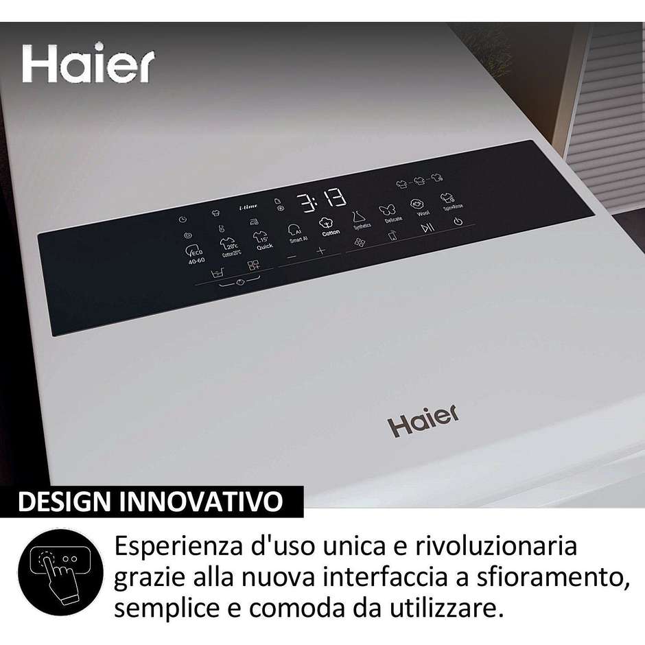 HAIER HW90-BPD13386U-S Lavatrice Carica dall'alto 9 kg 1300 Giri/min Motore Inverter Smart Wi-Fi Classe A
