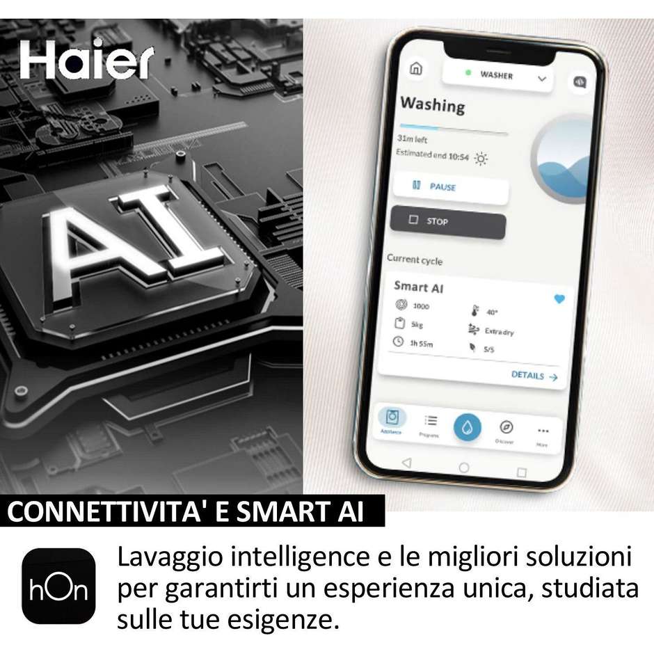 Haier HW90-BPD13386U-S Lavatrice Carica dall'alto Capacità 9 Kg Classe A Colore Bianco