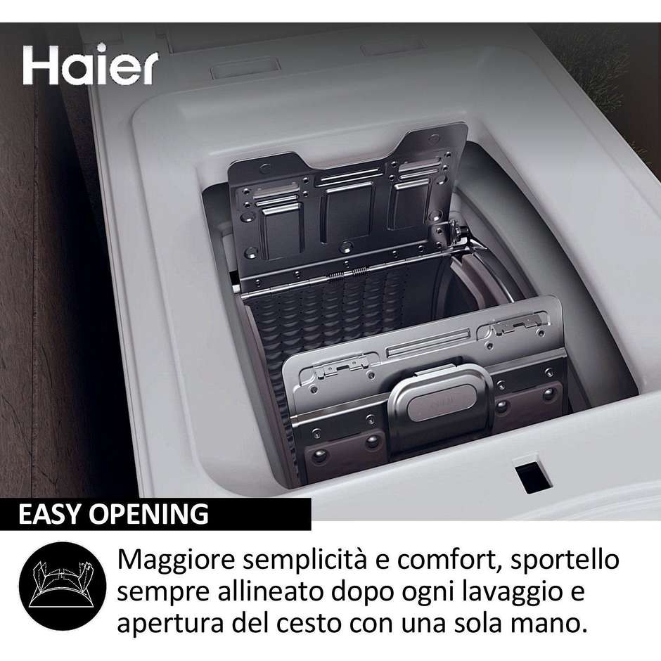 Haier HW90-BPD13386U-S Lavatrice Carica dall'alto Capacità 9 Kg Classe A Colore Bianco