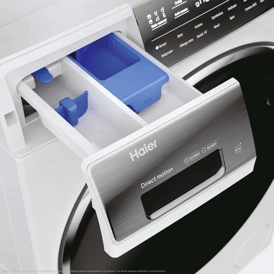 HAIER HW90B14IGI Lavatrice Carica Frontale Slim 40 cm 9 kg 1330 Giri/min Motore Inverter Vapore Classe B