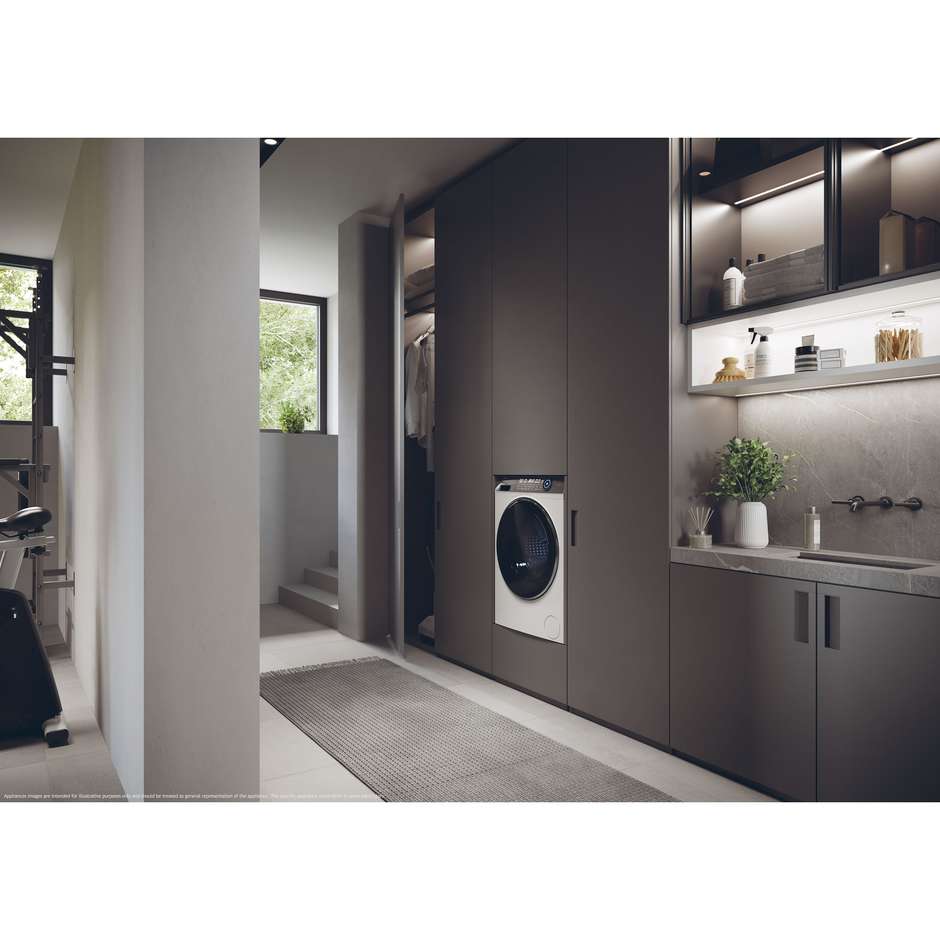 HAIER HW90B14IGI Lavatrice Carica Frontale Slim 40 cm 9 kg 1330 Giri/min Motore Inverter Vapore Classe B