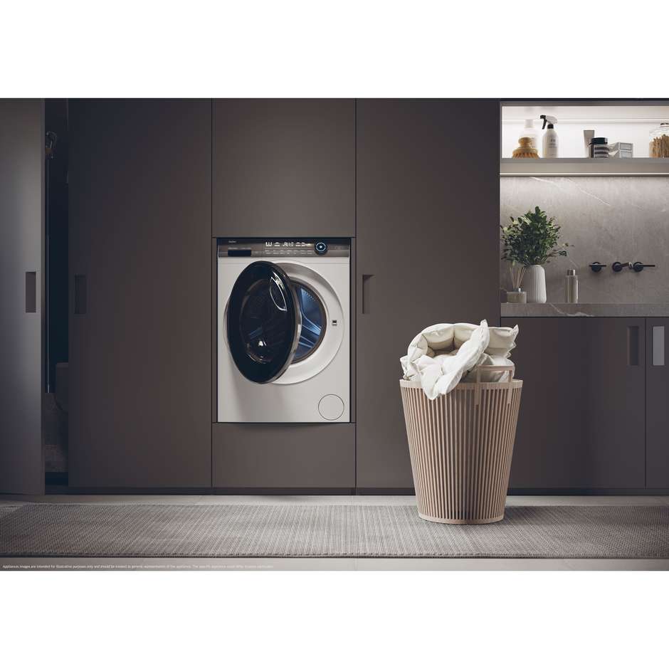 HAIER HW90B14IGI Lavatrice Carica Frontale Slim 40 cm 9 kg 1330 Giri/min Motore Inverter Vapore Classe B