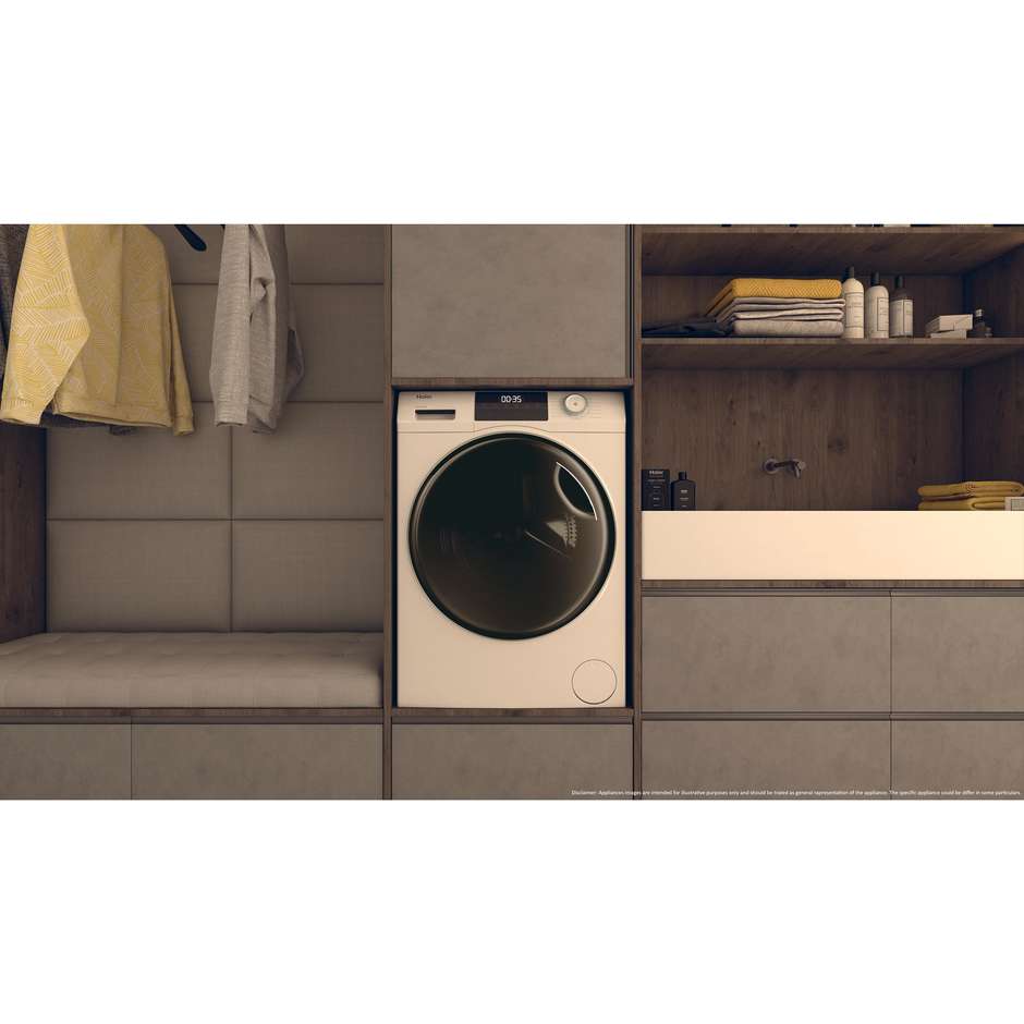 HAIER HWD100-BP16929AS Lavasciuga Carica Frontale 10/6 kg 1600 Giri/min Motore Inverter Vapore Classe A