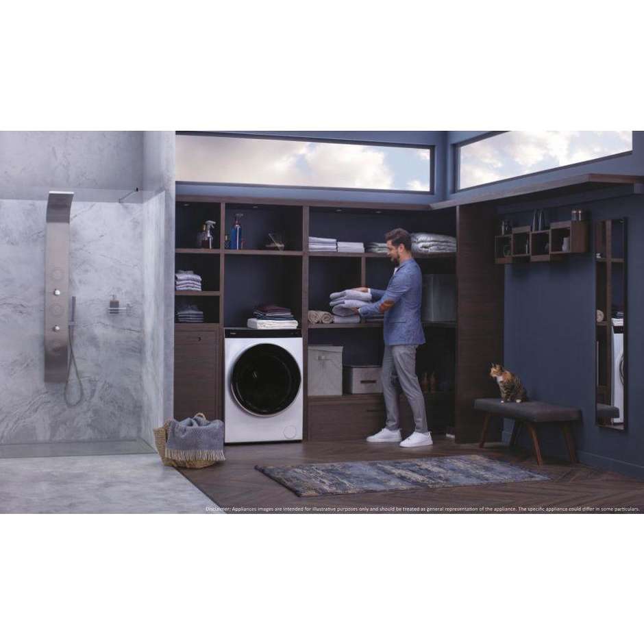 Haier HWD100BD14 Lavasciuga Snella 10 Kg + 6 Kg 1400 Giri/Min Classe D/A colore bianco