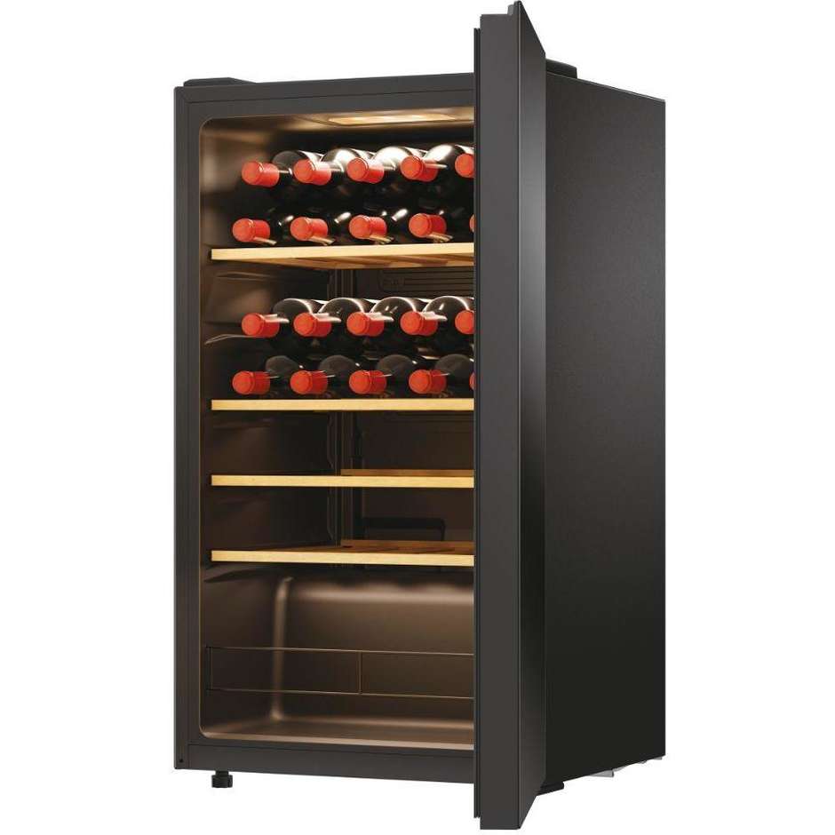 Haier HWS34GGH1 cantinetta vino 34 bottiglie, 90 L, Wi-Fi hOn, classe G, nera