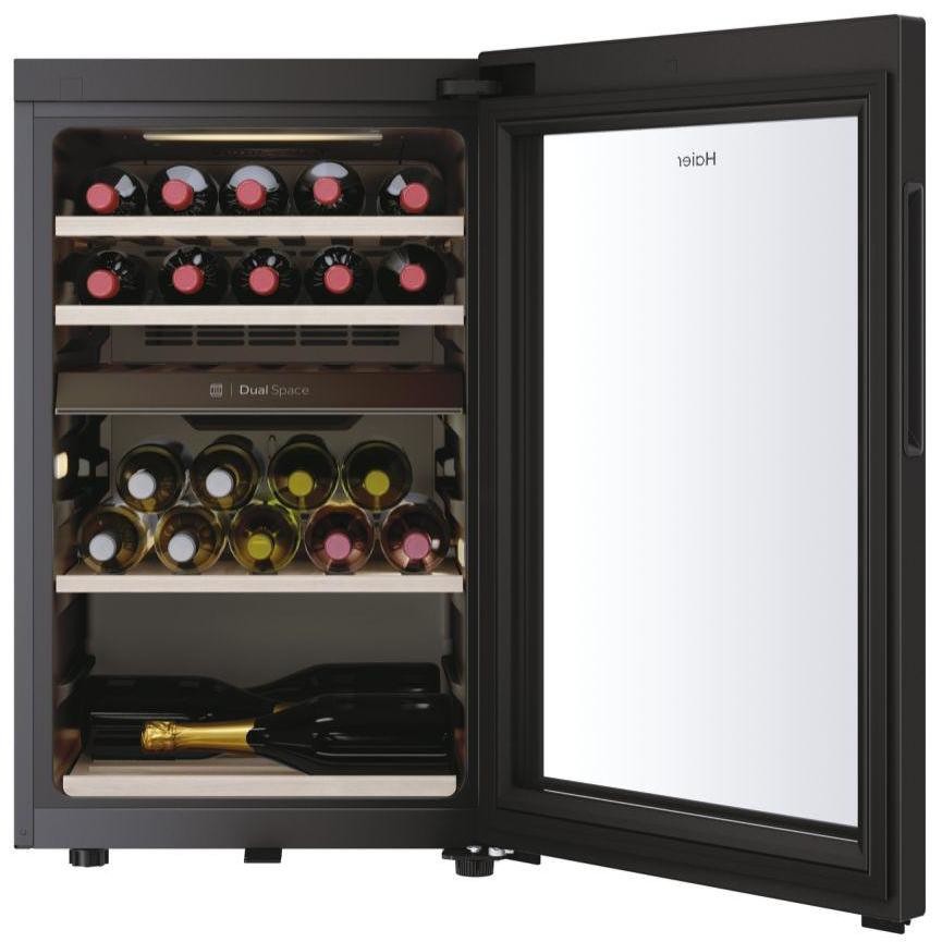 Haier HWS42GDAU1 cantinetta vino 42 bottiglie, doppia zona, Wi-Fi, classe G, nera
