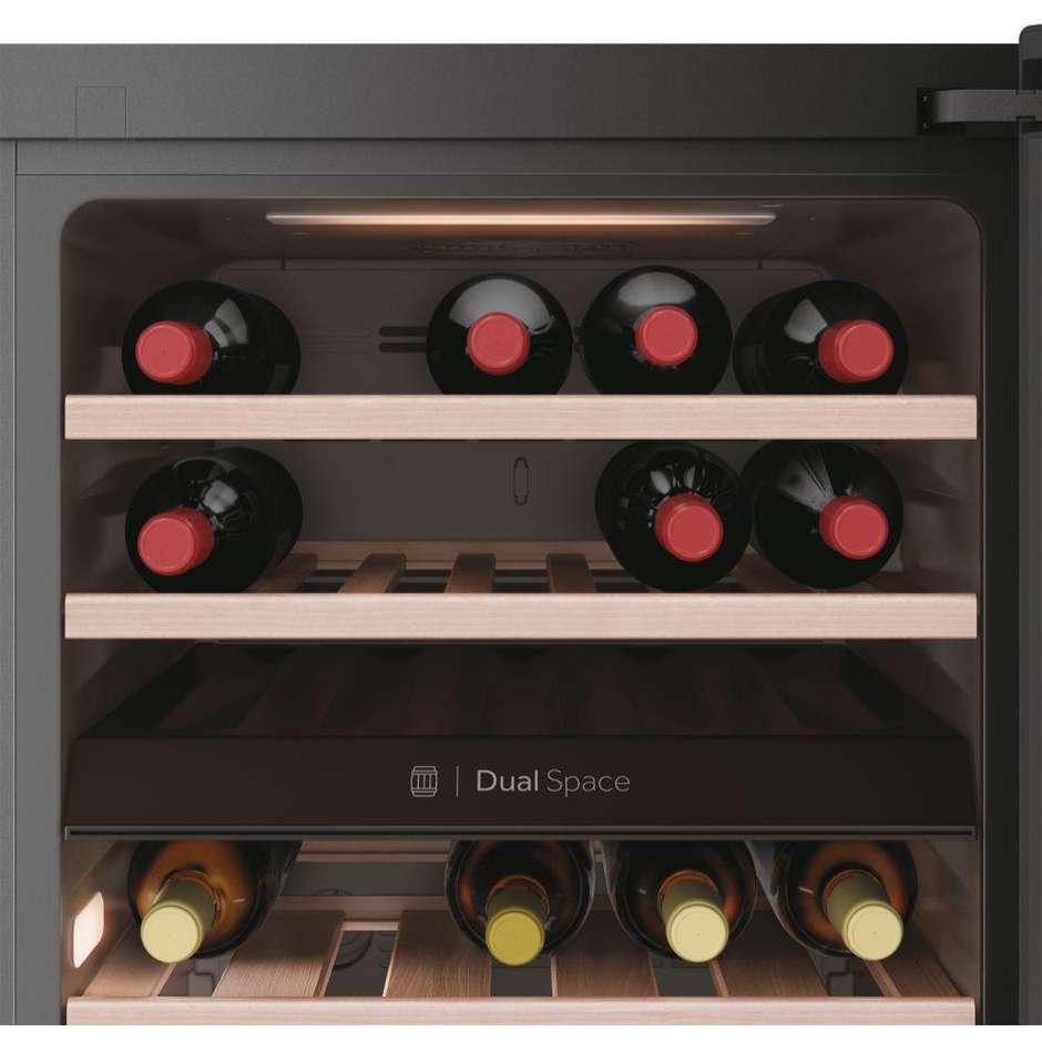 Haier HWS42GDAU1 cantinetta vino 42 bottiglie, doppia zona, Wi-Fi, classe G, nera