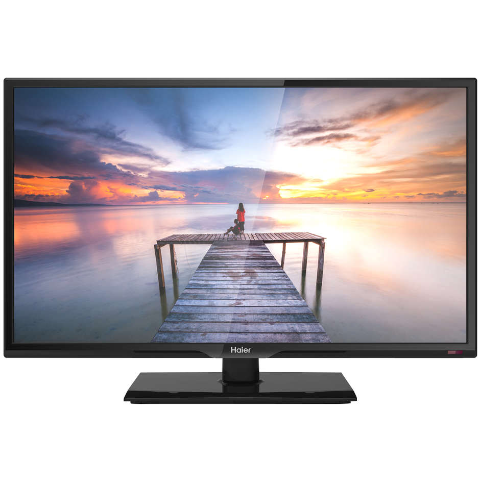 Haier LE24F6550T Televisore Led HD Ready 24" 2 HDMI 1 USB Colore Nero