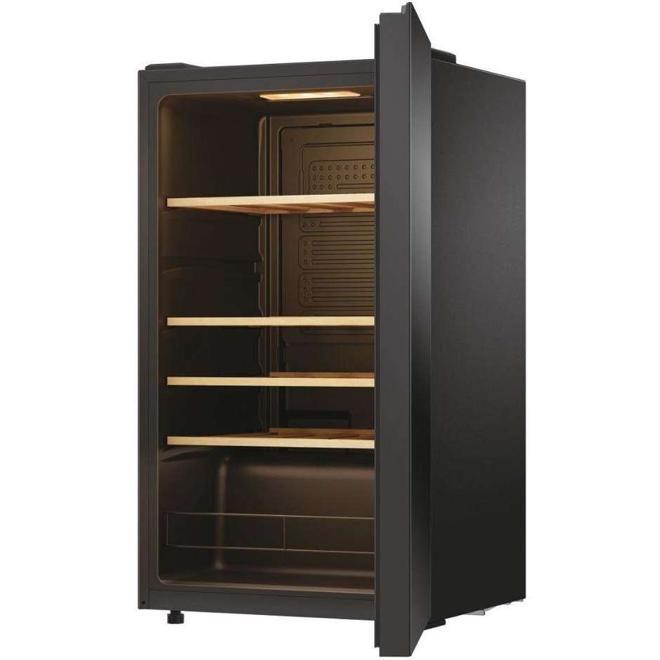 Haier Wine Bank 50 Serie 3 HWS34GGH1 Cantinetta Vino 34 Bottiglie Ripiani in Legno Nero