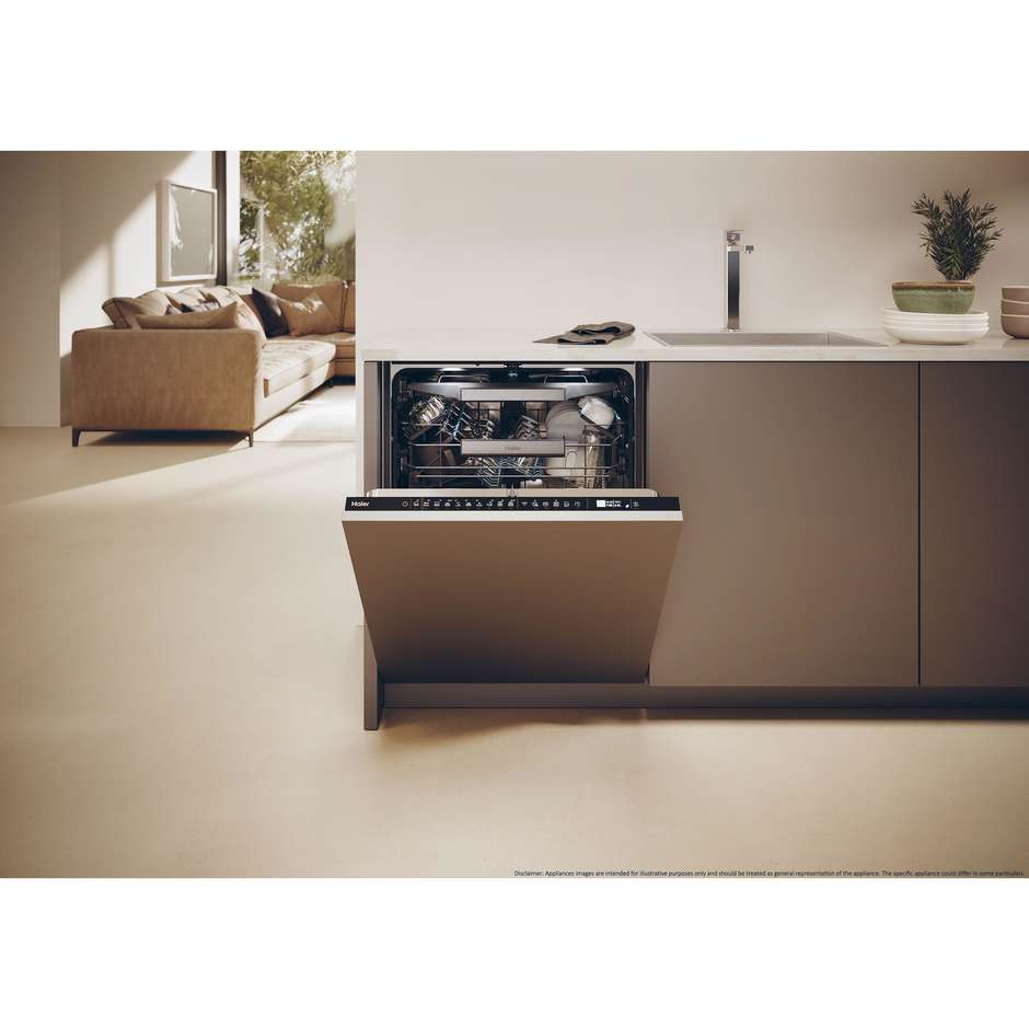 Haier XI4A4M4PB Lavastoviglie da incasso a scomparsa totale 14 coperti 10 Programmi Classe A Colore Bianco