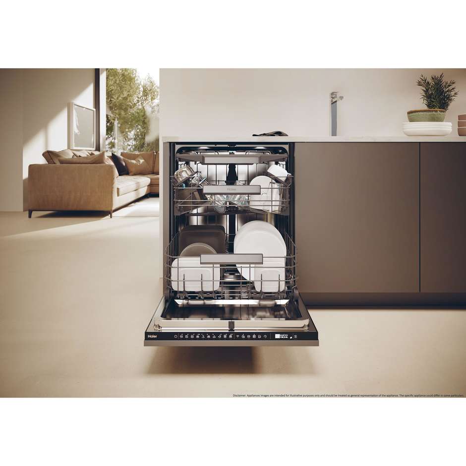 Haier XI4A4M4PB Lavastoviglie da incasso a scomparsa totale 14 coperti 10 Programmi Classe A Colore Bianco