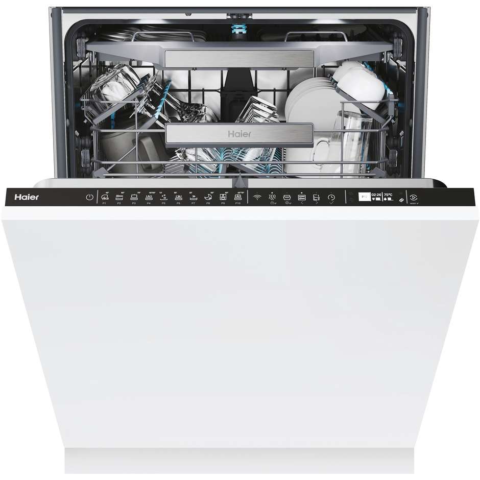 Haier XI4A4M4PB Lavastoviglie da incasso a scomparsa totale 14 coperti 10 Programmi Classe A Colore Bianco