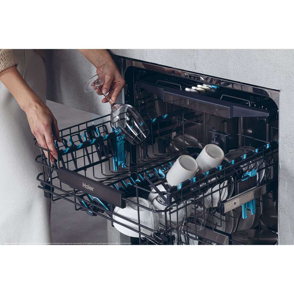 Haier XI4A4M4PB Lavastoviglie da incasso a scomparsa totale 14 coperti 10 Programmi Classe A Colore Bianco