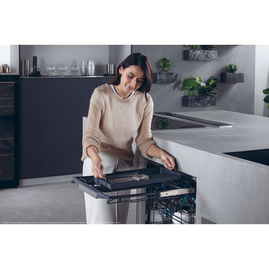 Haier XI4A4M4PB Lavastoviglie da incasso a scomparsa totale 14 coperti 10 Programmi Classe A Colore Bianco