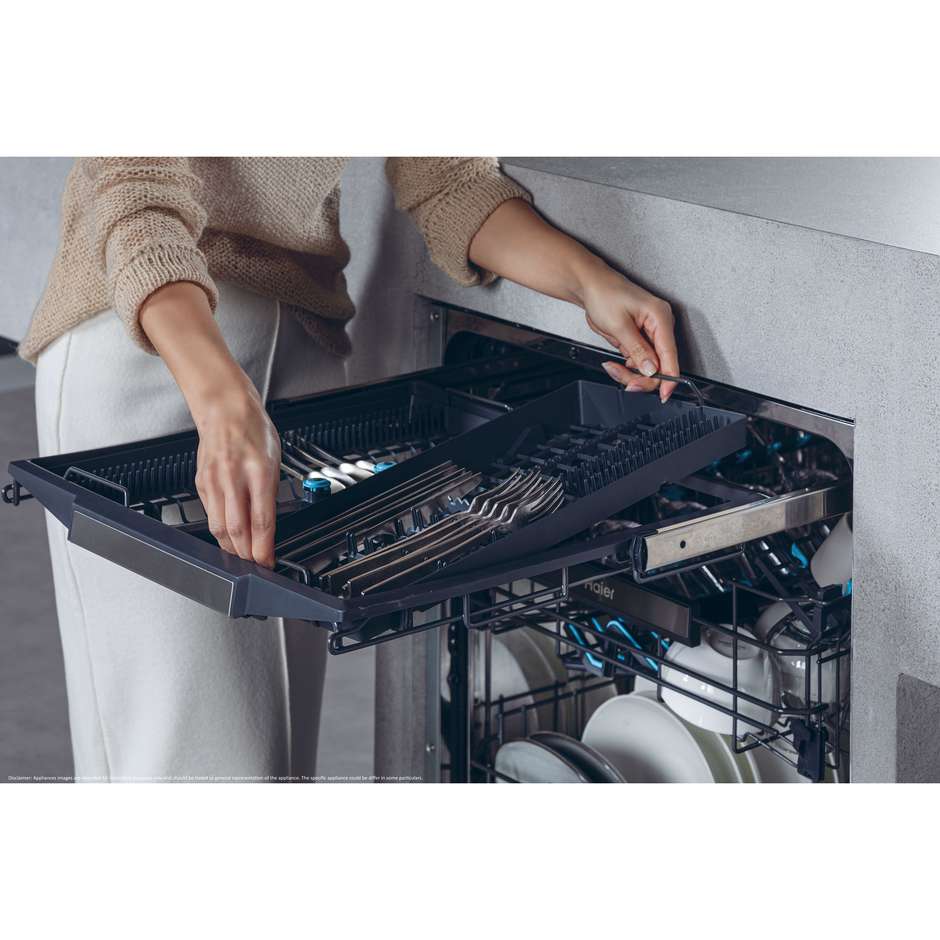 Haier XI4A4M4PB Lavastoviglie da incasso a scomparsa totale 14 coperti 10 Programmi Classe A Colore Bianco
