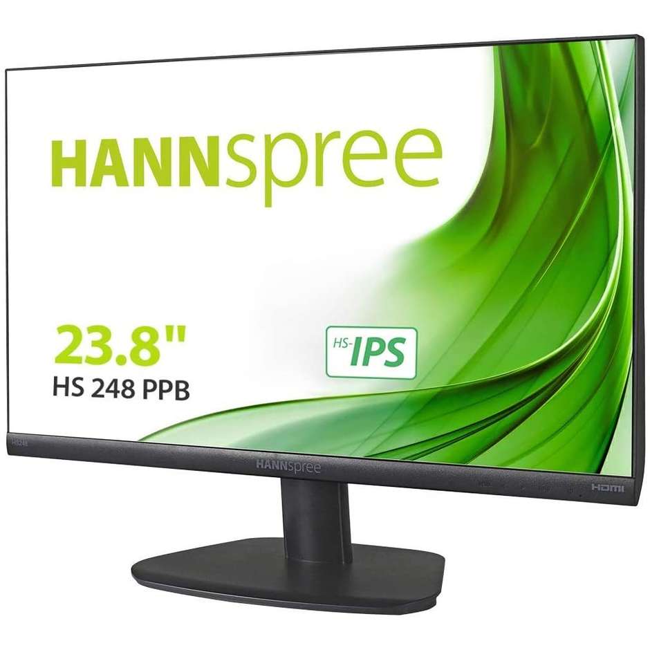 Hannspree HP248PJB RTW Monitor PC LED 23.8'' Full HD Luminosità 250 cd/m² Classe A+ colore nero