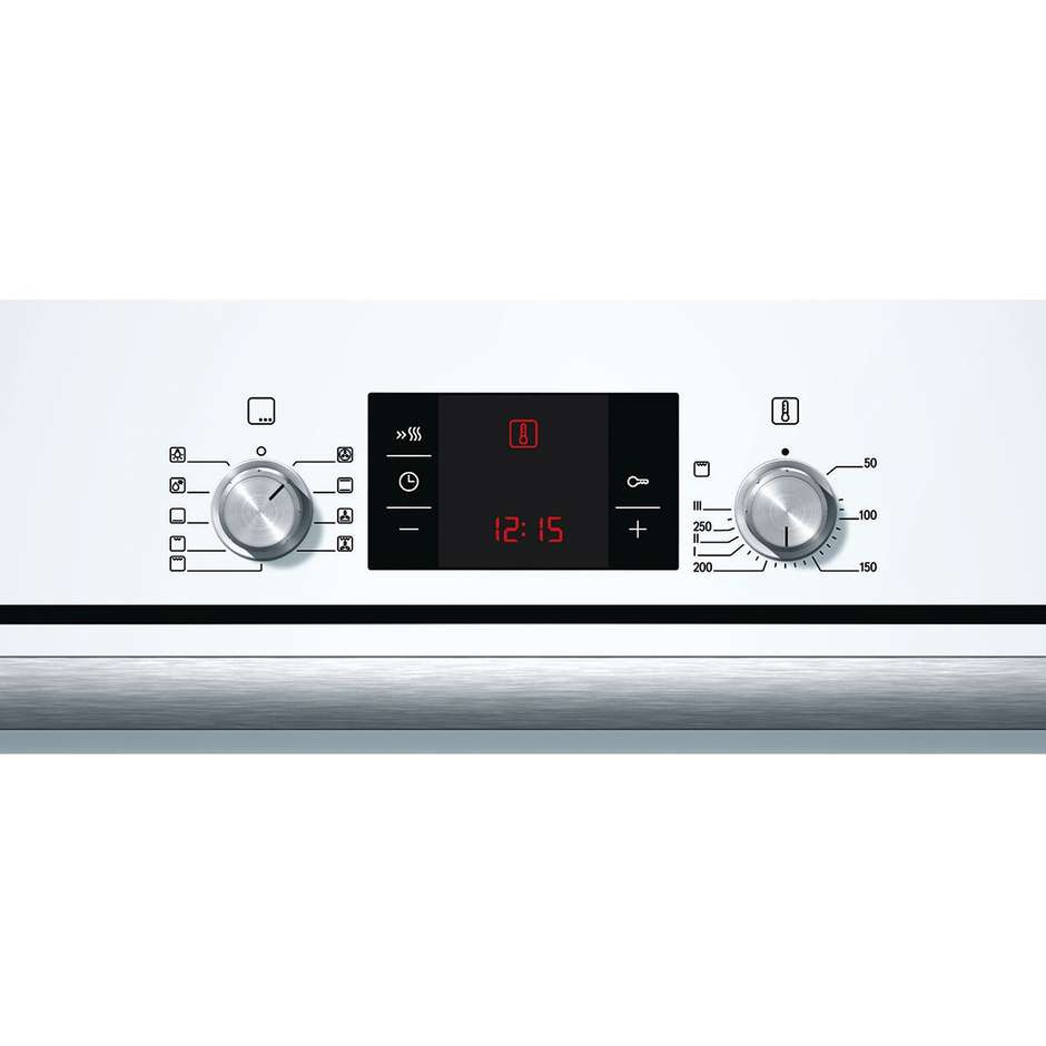 HBA43S320E Bosch forno da incasso 61L vetro bianco Classe A ventilato Serie 6