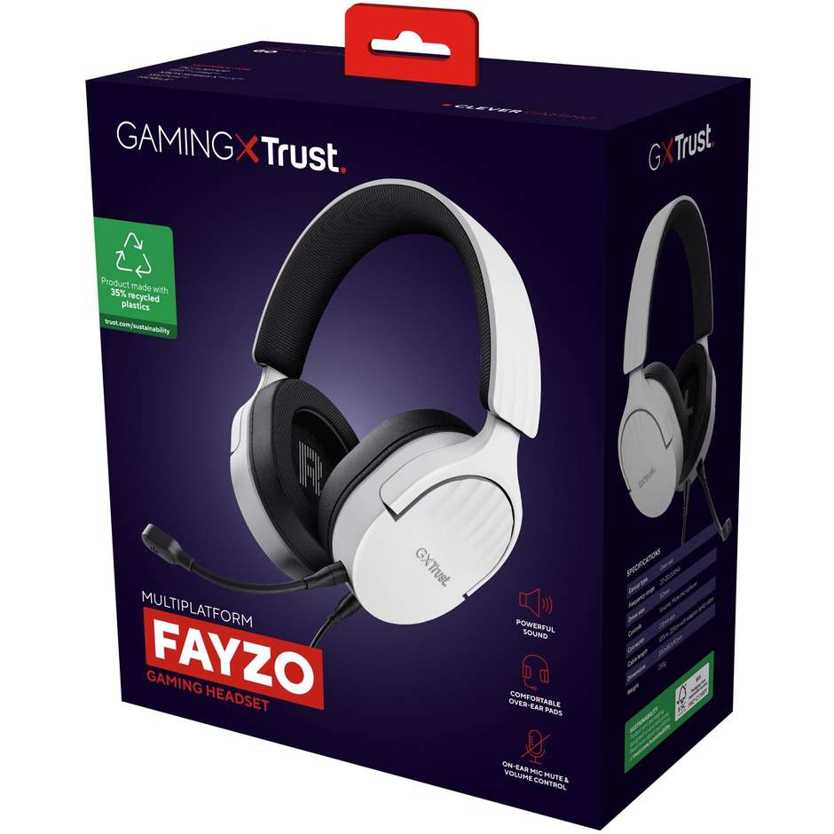 headset gaming gxt489w fayzo white