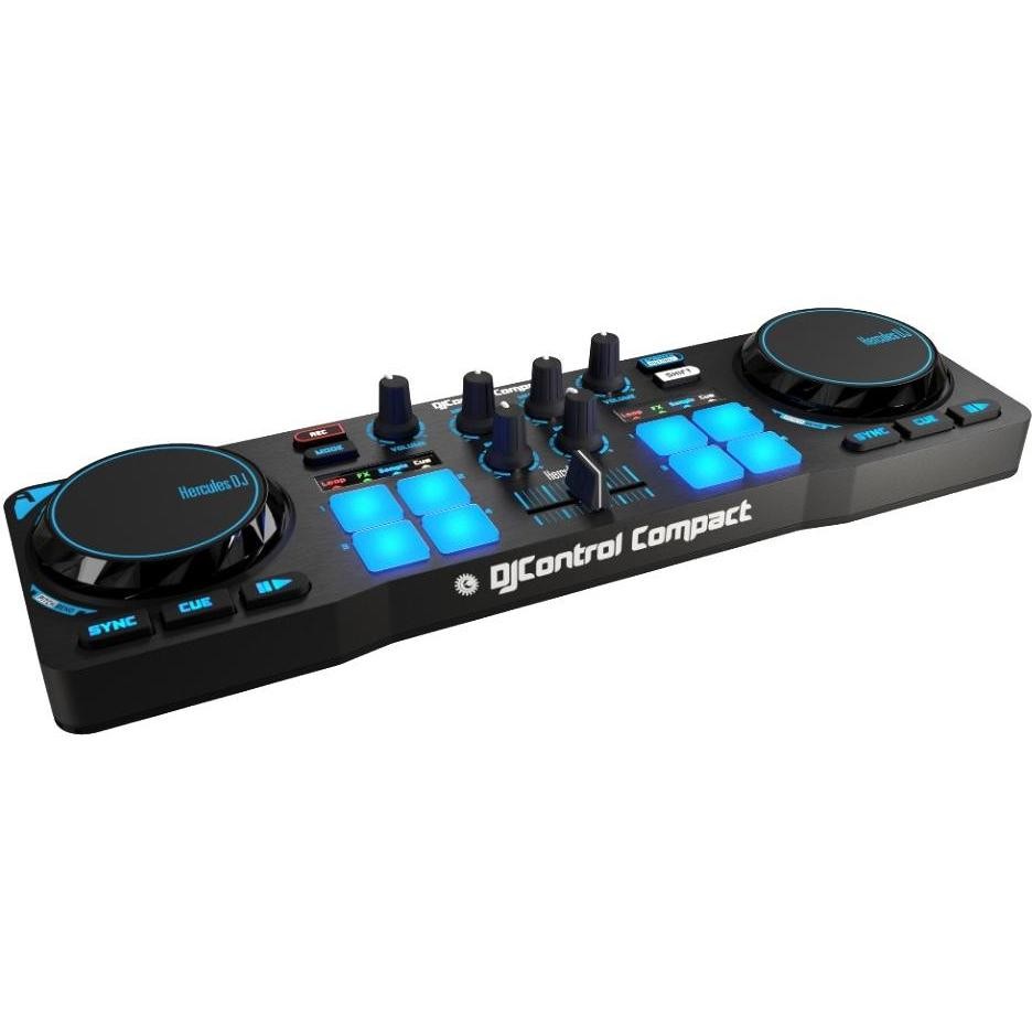 HERCULES DJ control compact console per dj colore azzurro nero