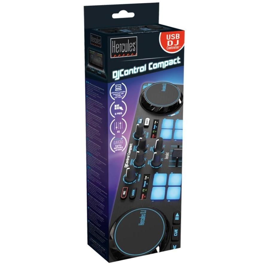 HERCULES DJ control compact console per dj colore azzurro nero