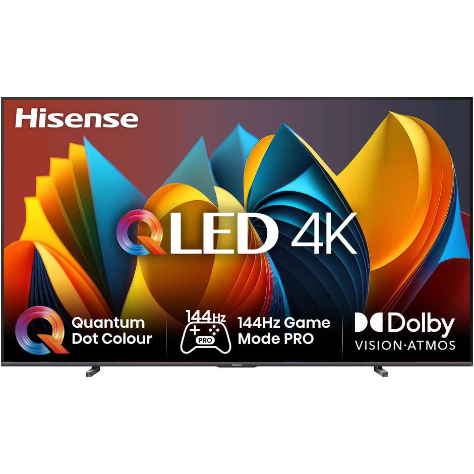 Hisense 100E7NQ TV DLED 100" 4K Ultra HD Smart TV Wi-Fi Classe F Colore Grigio