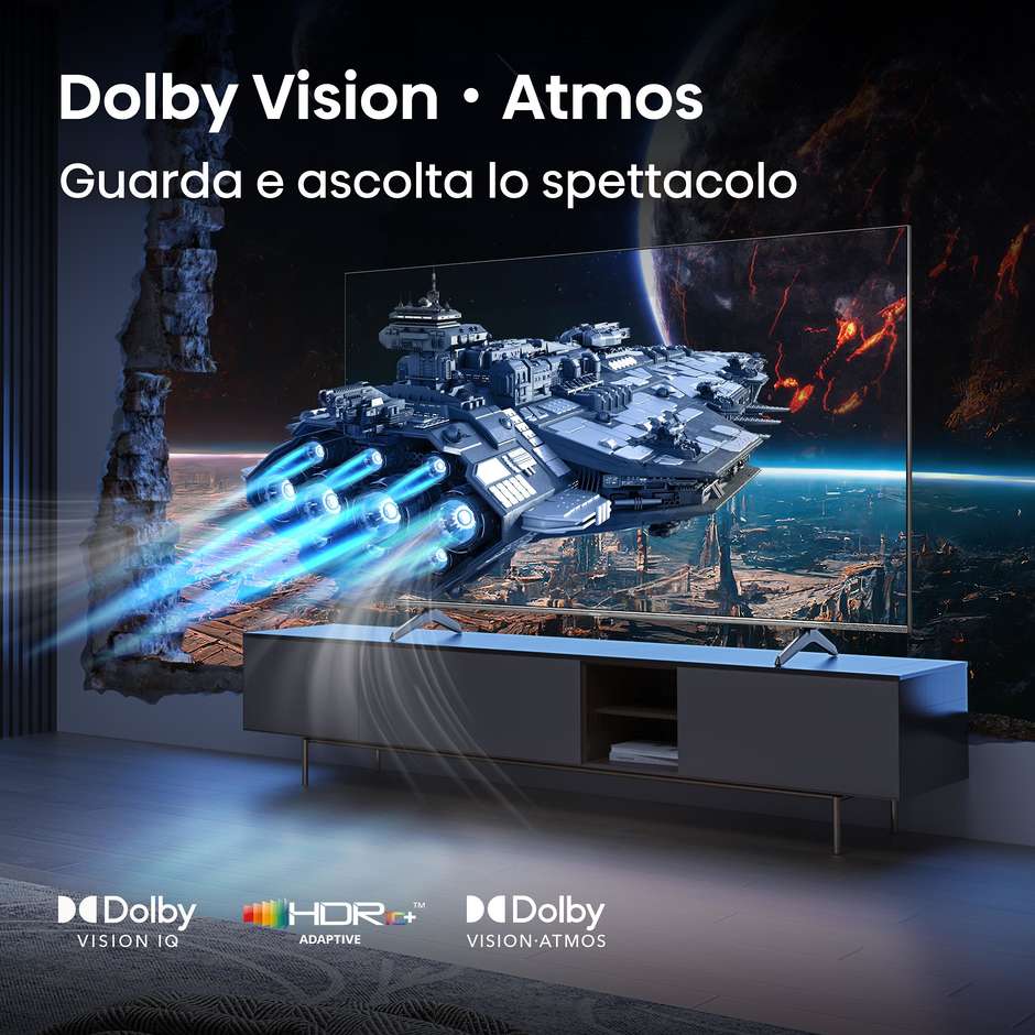 Hisense 100E7Q PRO Smart TV QLED 10" 4K Ultra HD Wi-Fi DVB-T2 Classe E Nero
