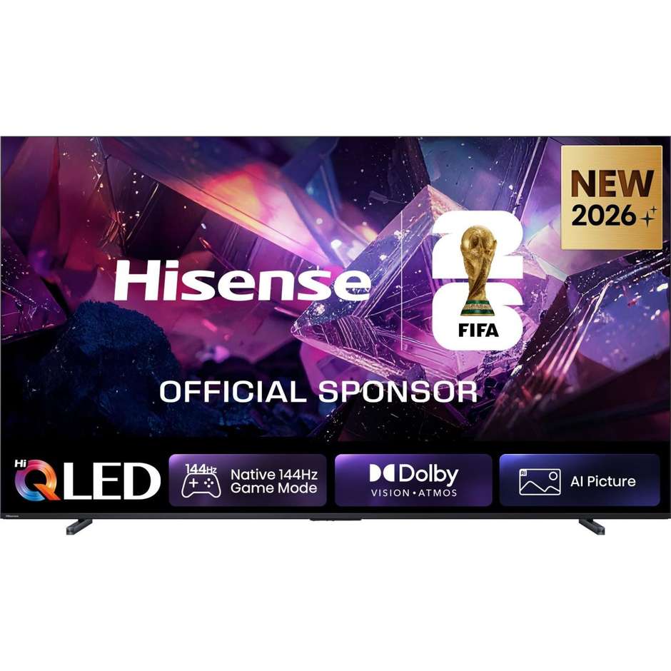 Hisense 100E7S PRO TV 100" 4K QLED 144 Hz Smart TV Nero