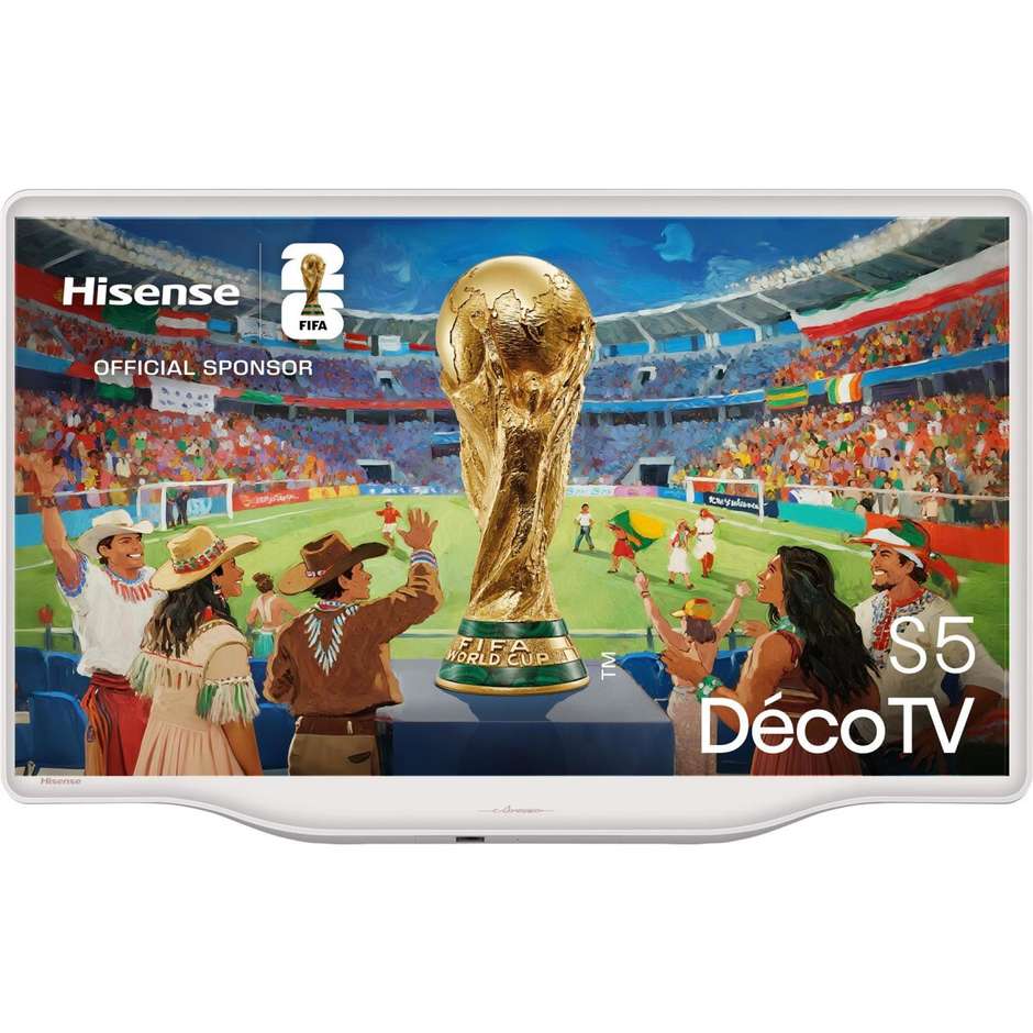 Hisense 32S5Q TV QLED 32" Full HD Smart TV Wi-Fi Classe E Colore Argento, Bianco