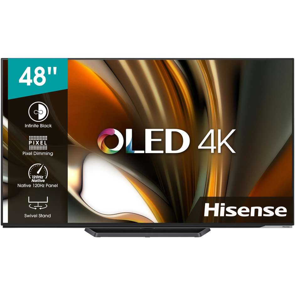 Hisense 48A87H TV OLED 48” 4K Ultra HD Smart TV Wi-Fi Classe G Colore Nero