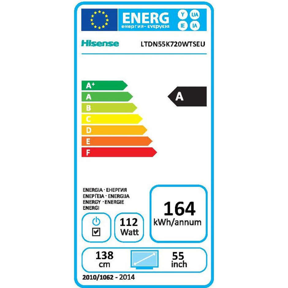 Hisense 55K720 Tv Led 55" curvo UltraHD Wifi Smart Tv classe A