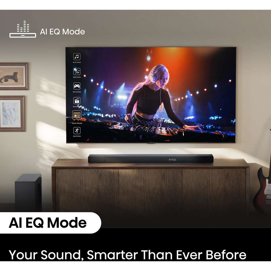 Hisense AX3120Q Soundbar 3.1.2 Canali 440 W Dolby Atmos DTS:X Nero