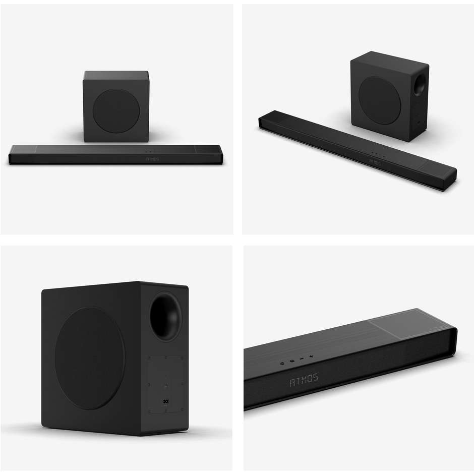 Hisense AX3120Q Soundbar 3.1.2 Canali 440 W Dolby Atmos DTS:X Nero